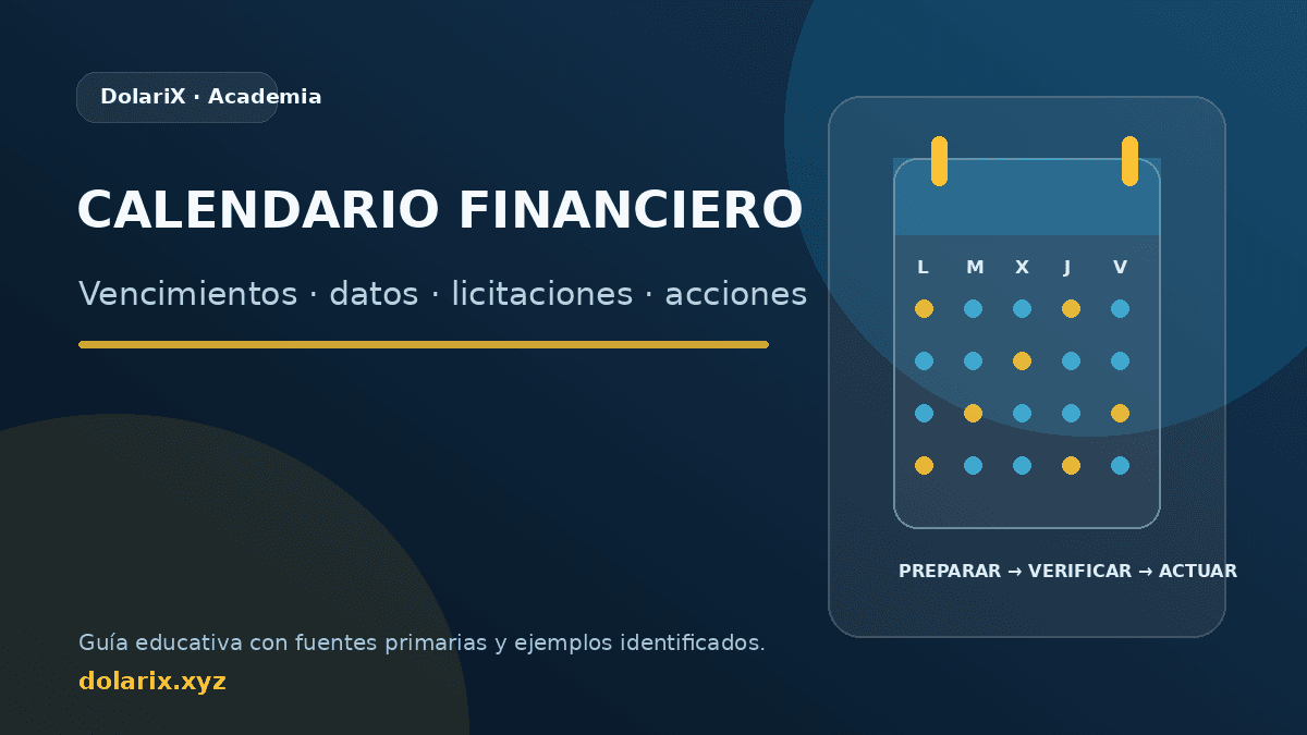 Ilustración editorial: Calendario financiero en Argentina